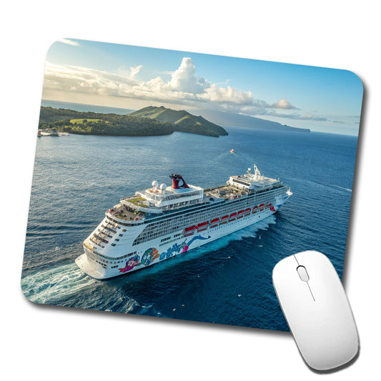 Cruise Ship Sailing Ocean Travel Low Profile Mouse Pad Mat