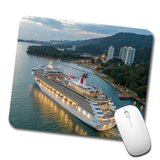 Cruise Ship Travel Vacation Low Profile Mouse Pad Mat