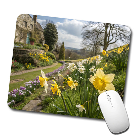 Daffodils Pretty Low Profile Mouse Pad Mat