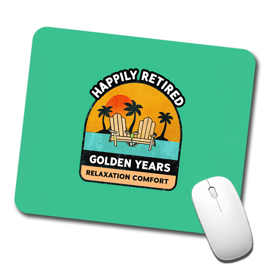 Happily Retired Retirement Low Profile Mouse Pad Mat