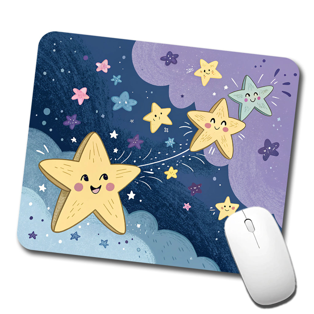 Kawaii Stars In Space Low Profile Mouse Pad Mat