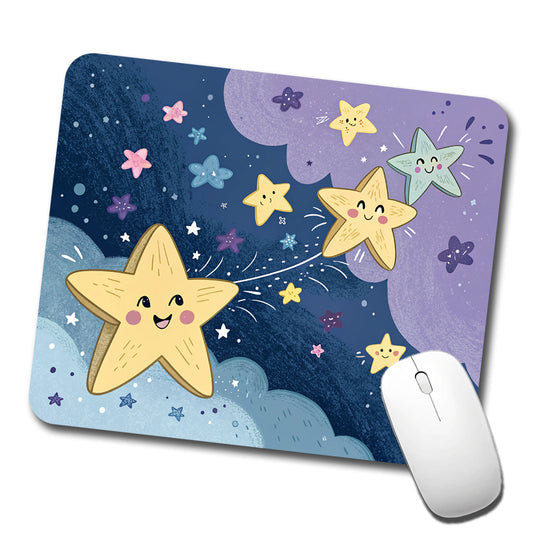 Kawaii Stars In Space Low Profile Mouse Pad Mat