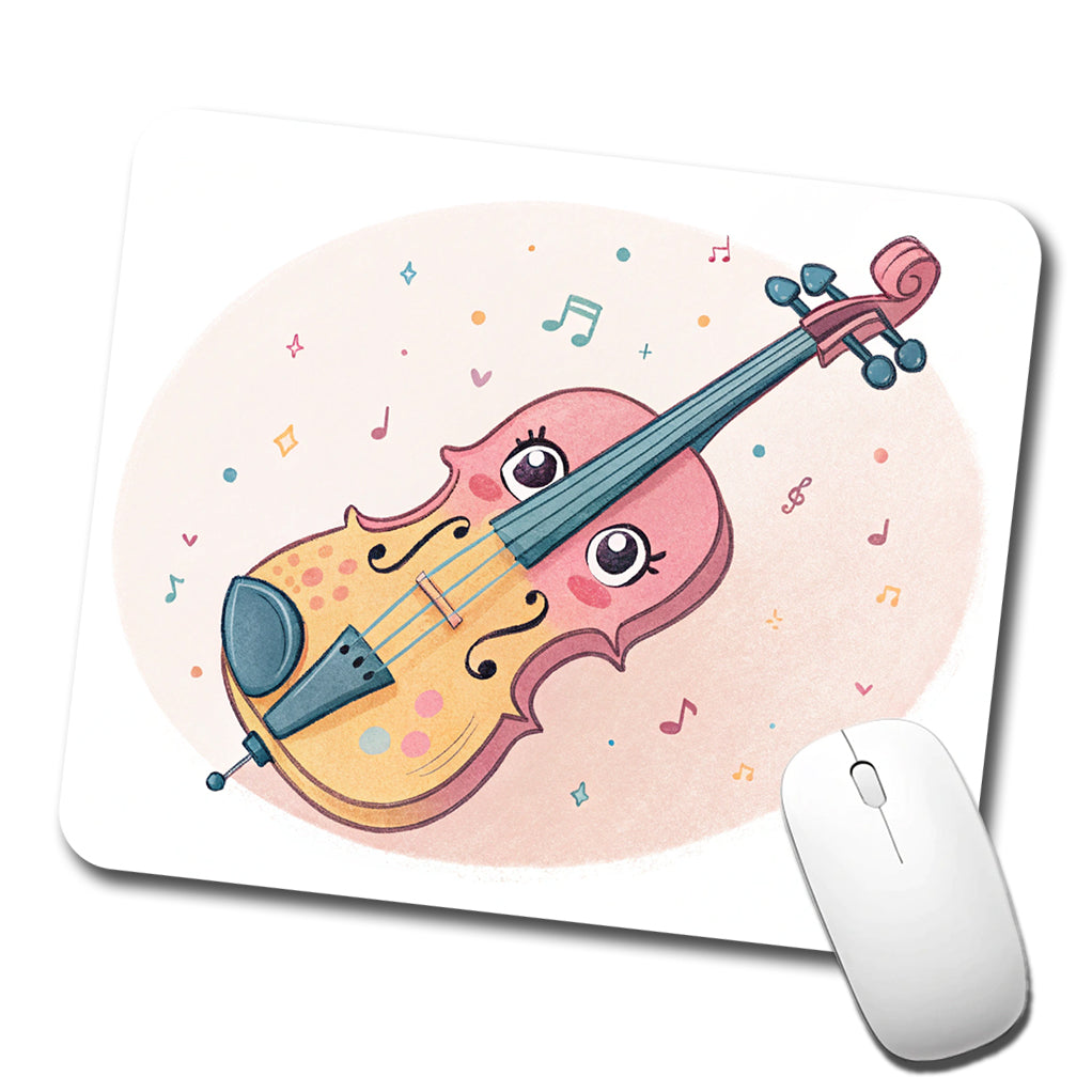 Kawaii Violin Music Low Profile Mouse Pad Mat
