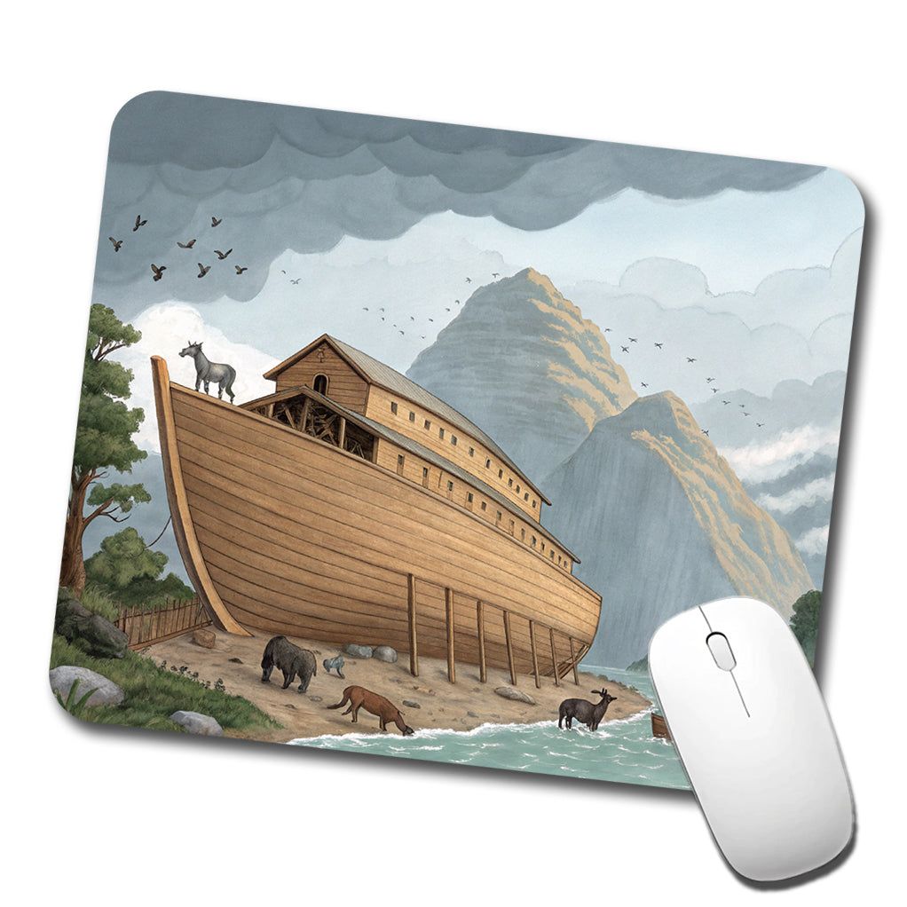 Noah's Ark Drawing Low Profile Mouse Pad Mat