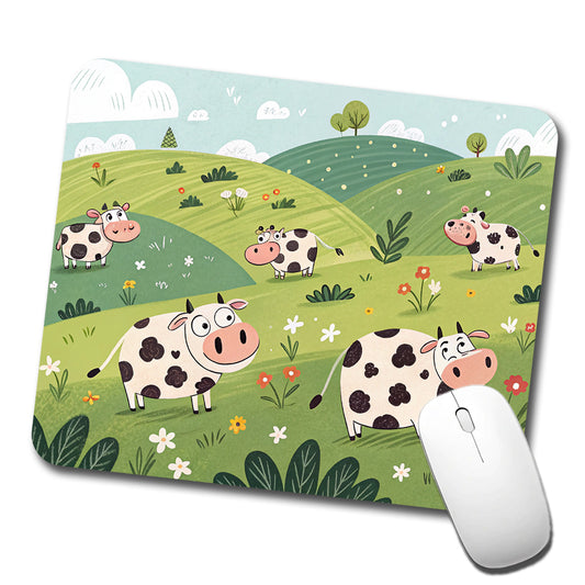 Scattered Cows Low Profile Mouse Pad Mat