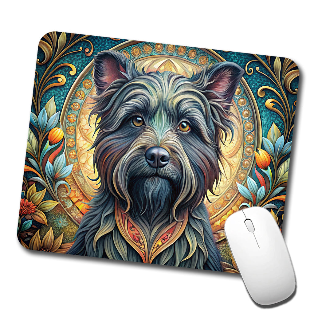 Affenpinscher Dog Art Nouveau Low Profile Mouse Pad Mat