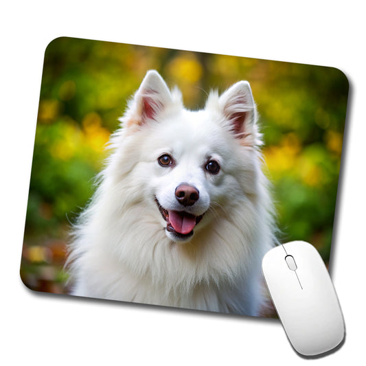 American Eskimo Dog Photo Low Profile Mouse Pad Mat
