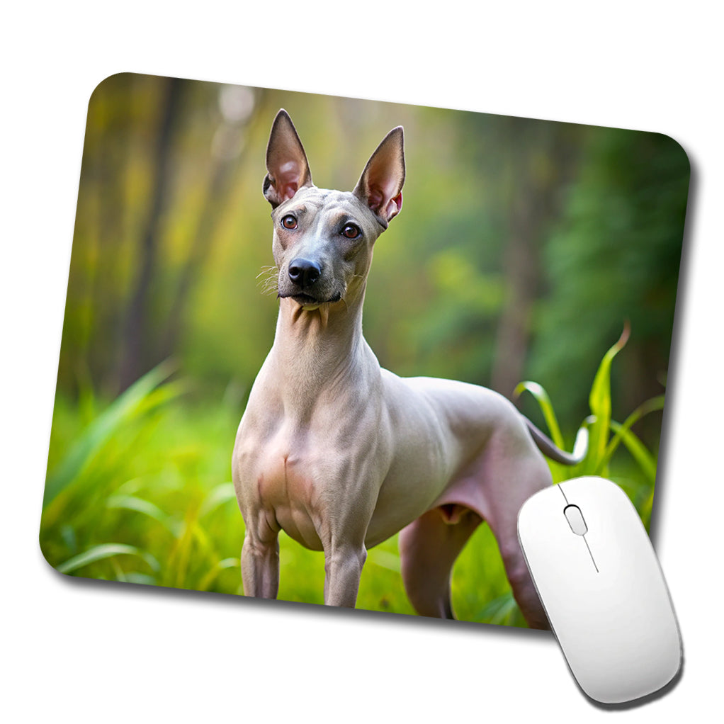 American Hairless Terrier Dog Photo Low Profile Mouse Pad Mat