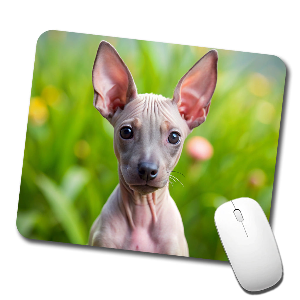 American Hairless Terrier Dog Puppy Photo Low Profile Mouse Pad Mat