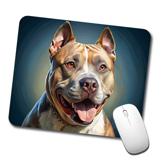 American Staffordshire Terrier Dog Illustration Low Profile Mouse Pad Mat