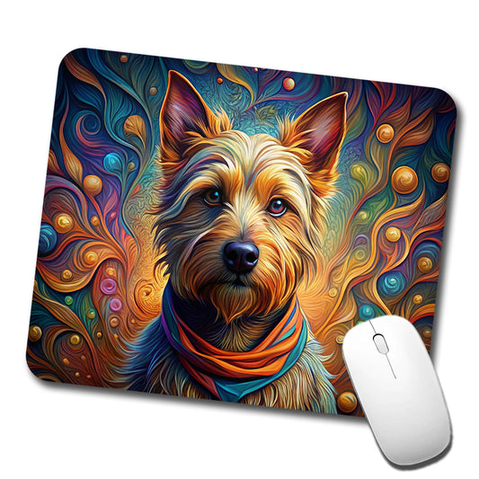 Australian Terrier Dog Art Nouveau Low Profile Mouse Pad Mat