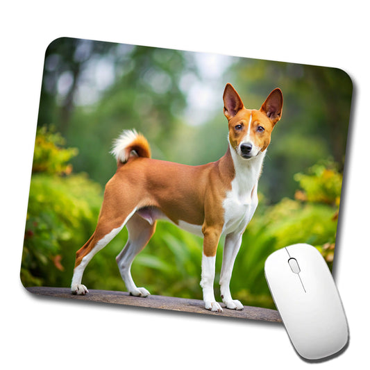 Basenji Dog Photo Low Profile Mouse Pad Mat