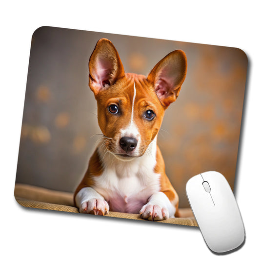 Basenji Dog Puppy Photo Low Profile Mouse Pad Mat