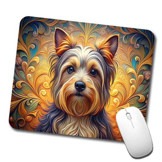 Biewer Terrier Dog Art Nouveau Low Profile Mouse Pad Mat