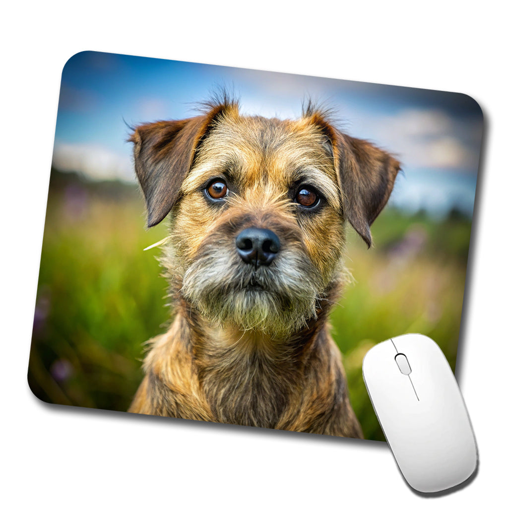 Border Terrier Dog Photo Low Profile Mouse Pad Mat
