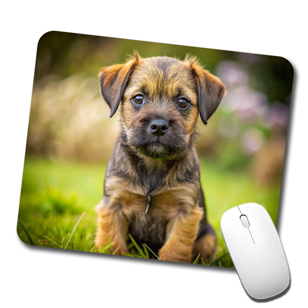 Border Terrier Dog Puppy Photo Low Profile Mouse Pad Mat