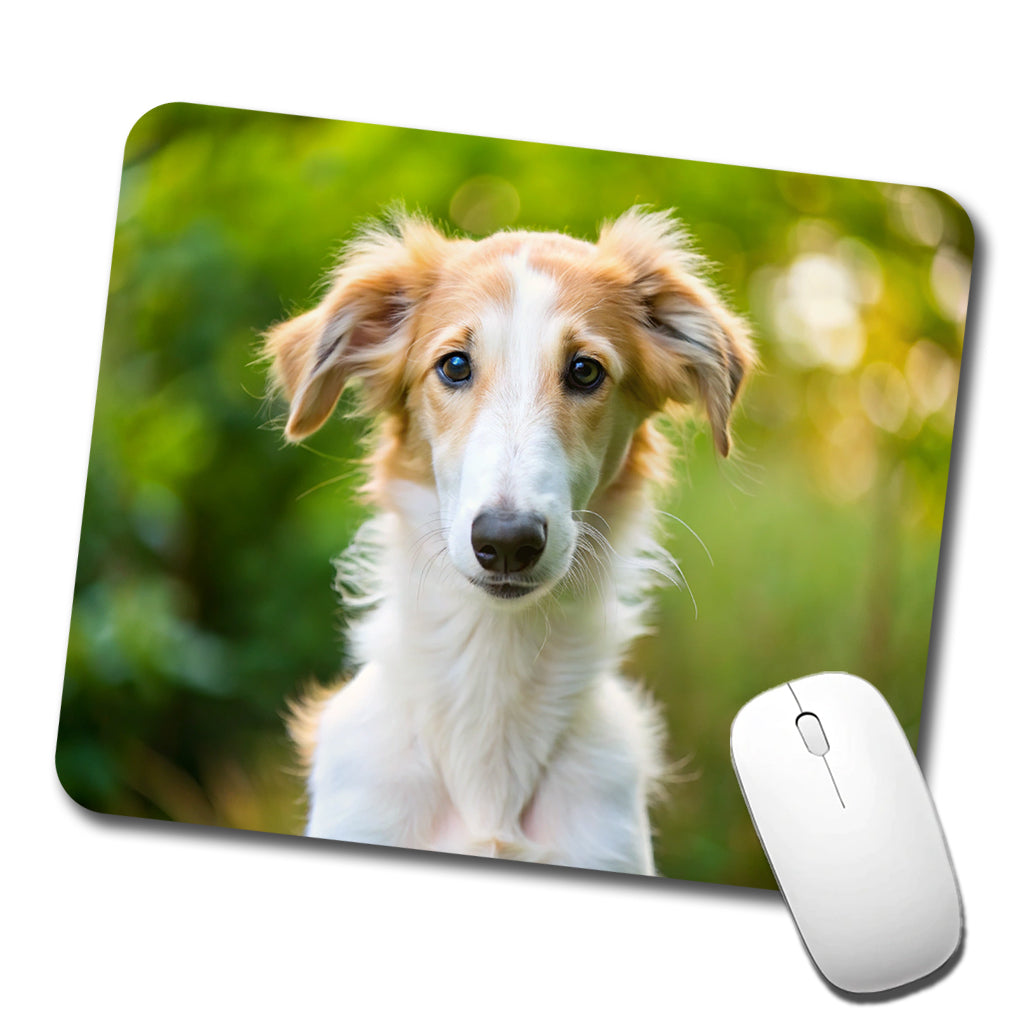 Borzoi Dog Puppy Photo Low Profile Mouse Pad Mat