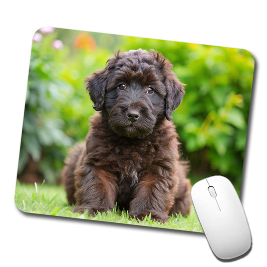 Bouviers Des Flandres Dog Puppy Photo Low Profile Mouse Pad Mat