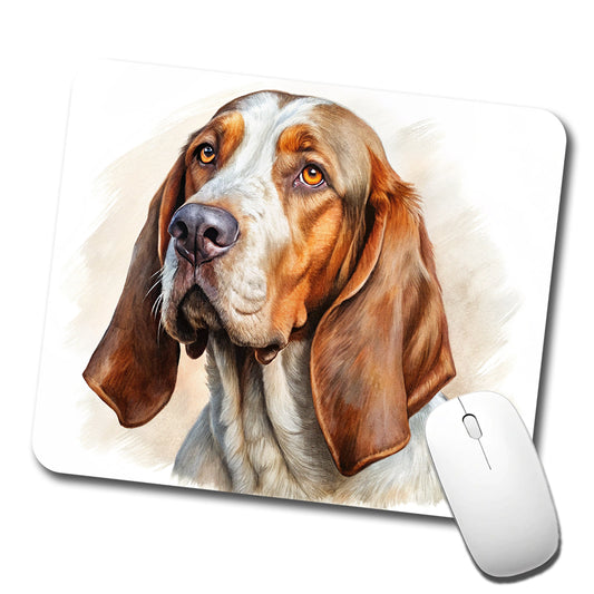 Bracco Italiano Dog Illustration Low Profile Mouse Pad Mat