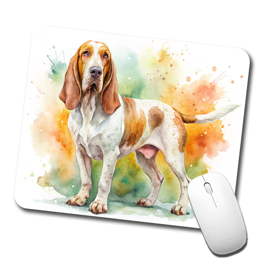 Bracco Italiano Dog Watercolor Style Low Profile Mouse Pad Mat