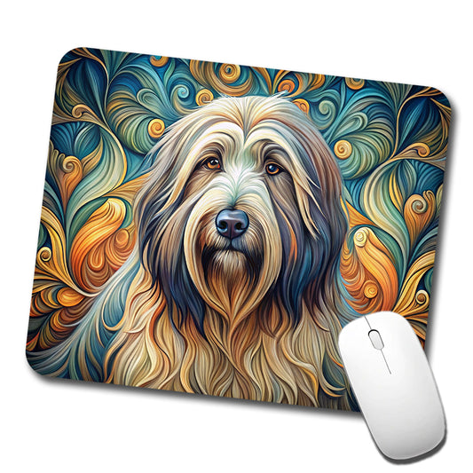 Briard Dog Art Nouveau Low Profile Mouse Pad Mat