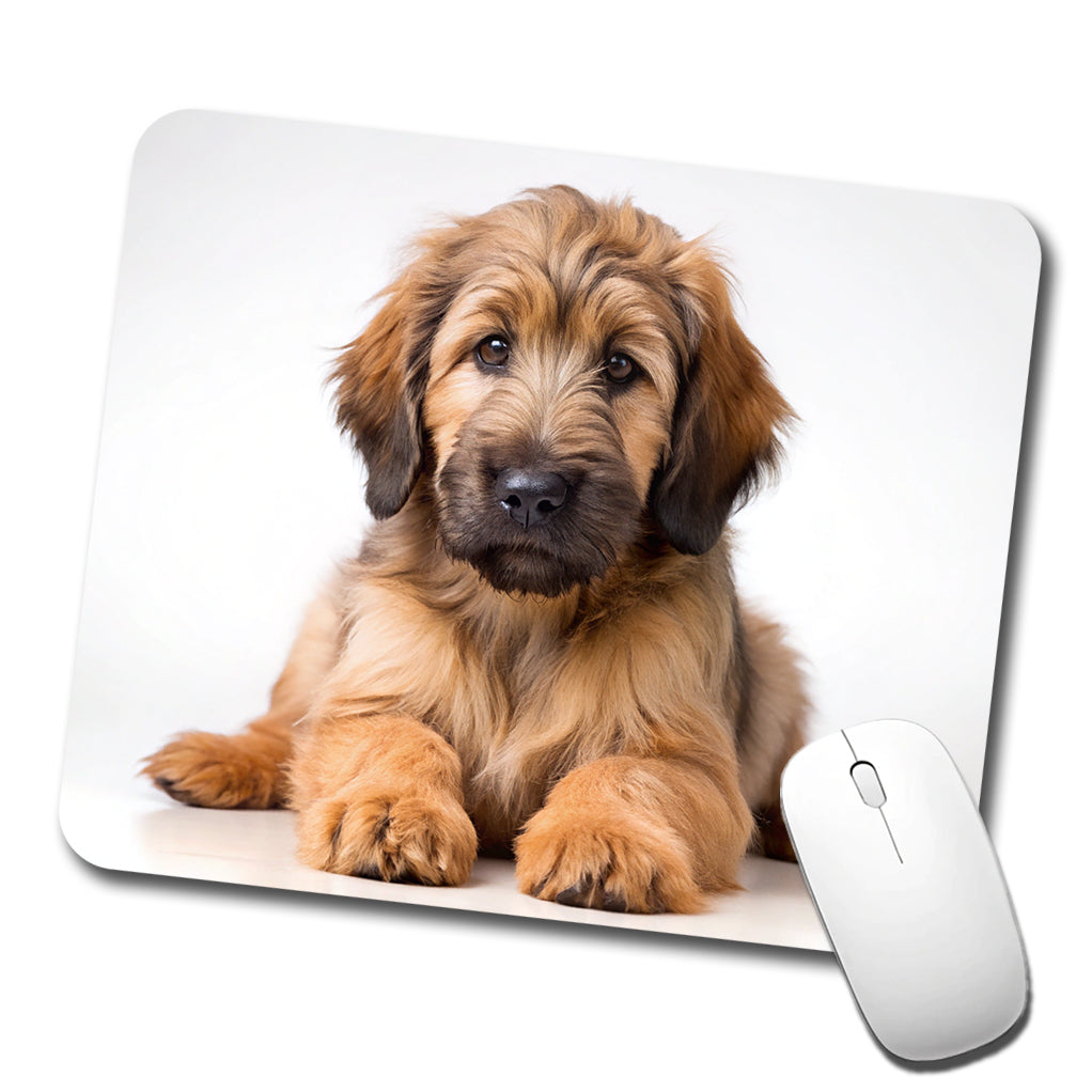 Briard Dog Puppy Photo Low Profile Mouse Pad Mat