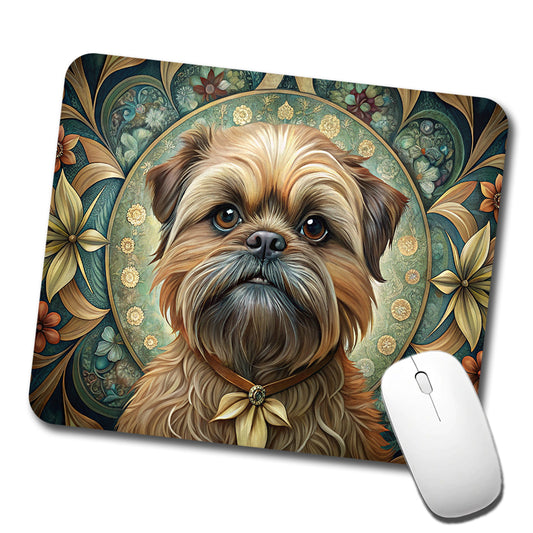 Brussels Griffon Dog Art Nouveau Low Profile Mouse Pad Mat