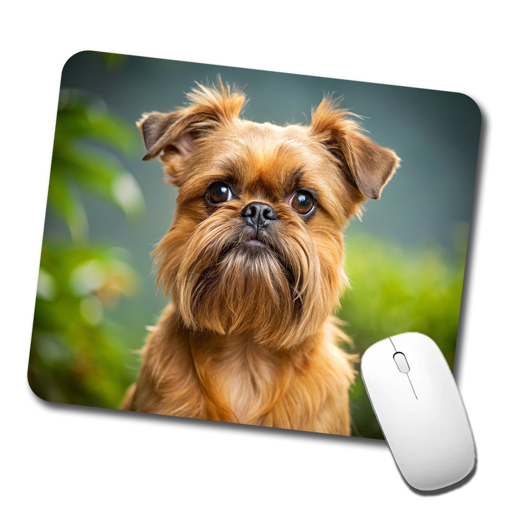 Brussels Griffon Dog Photo Low Profile Mouse Pad Mat
