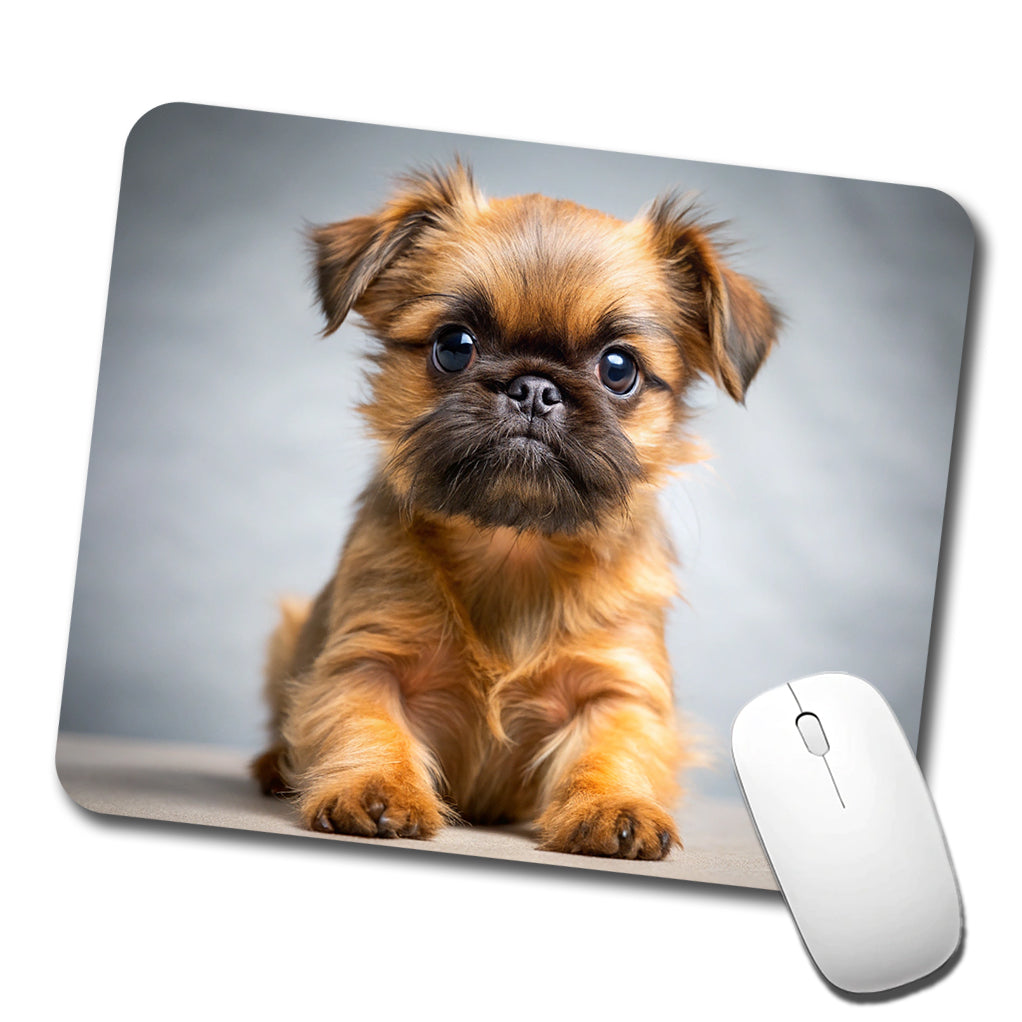 Brussels Griffon Dog Puppy Photo Low Profile Mouse Pad Mat