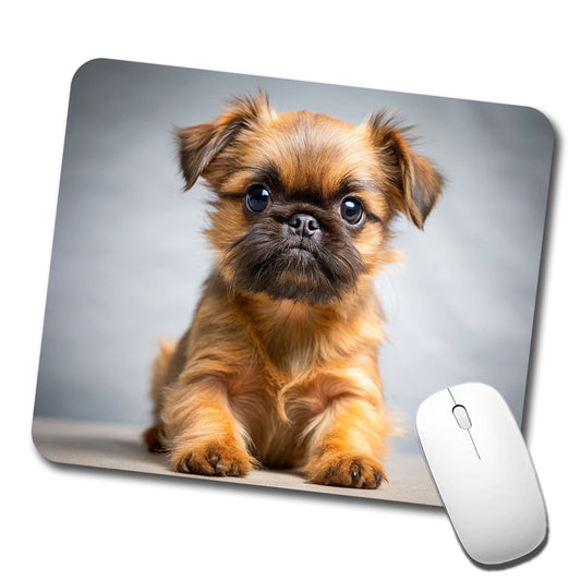 Brussels Griffon Dog Puppy Photo Low Profile Mouse Pad Mat