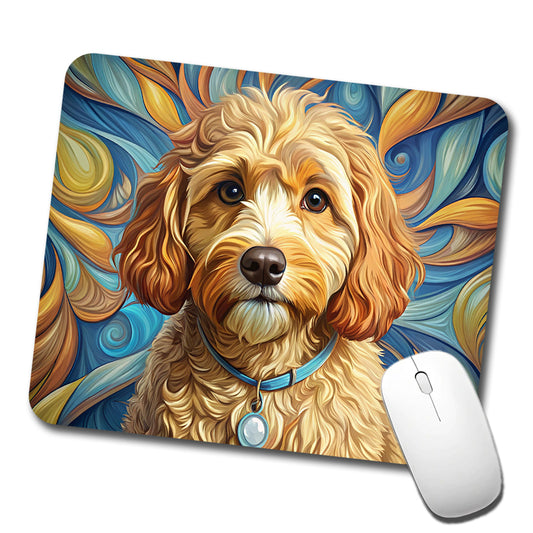 Cavapoo Dog Art Nouveau Low Profile Mouse Pad Mat