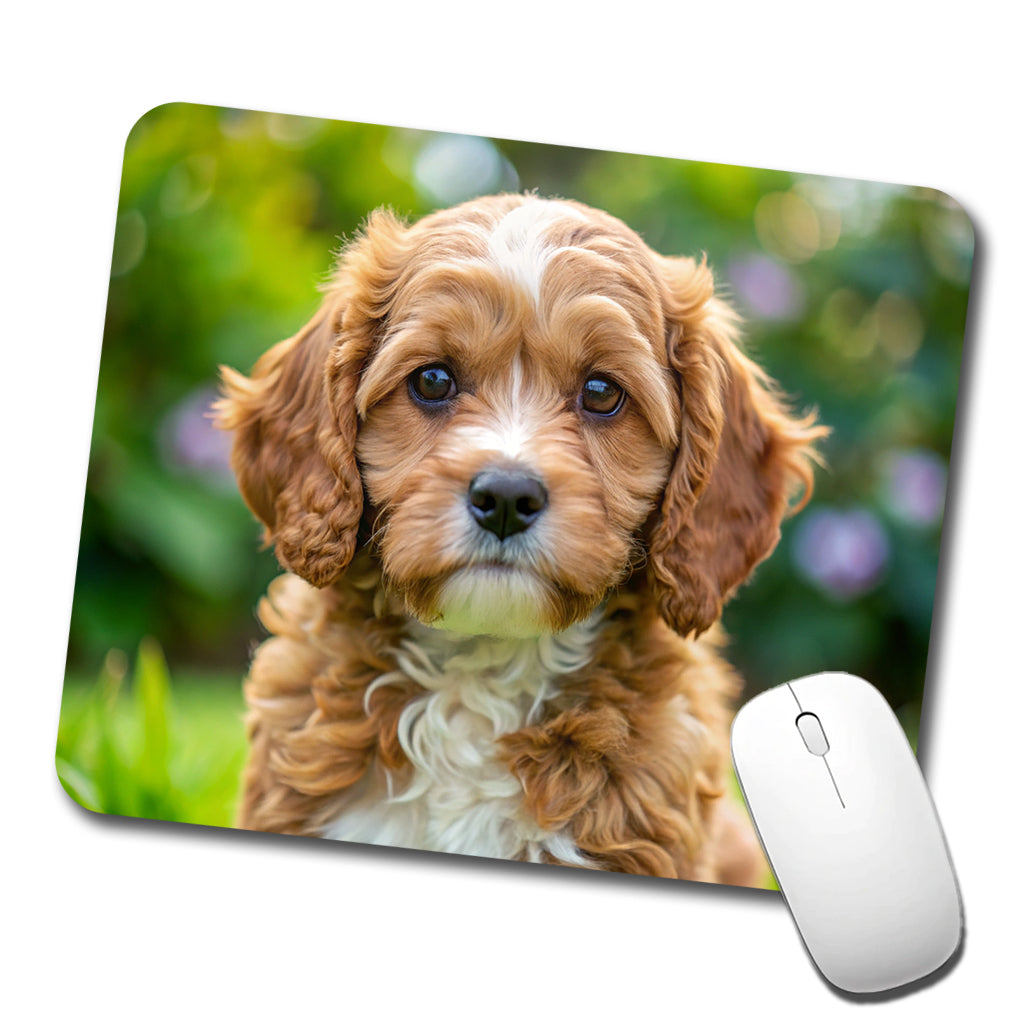 Cavapoo Dog Puppy Photo Low Profile Mouse Pad Mat