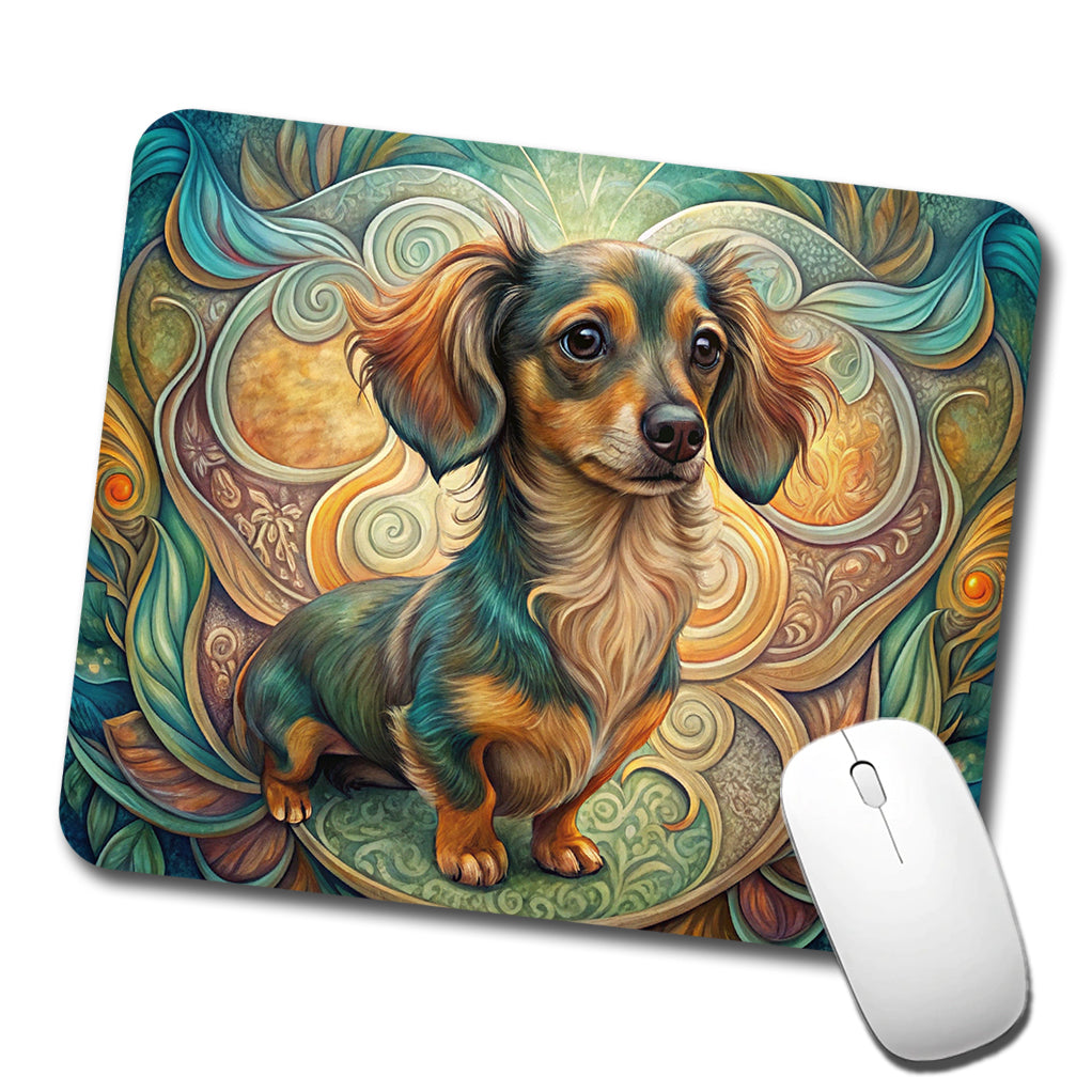 Chiweenie Dog Art Nouveau Low Profile Mouse Pad Mat