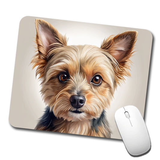 Chorkie Dog Illustration Low Profile Mouse Pad Mat