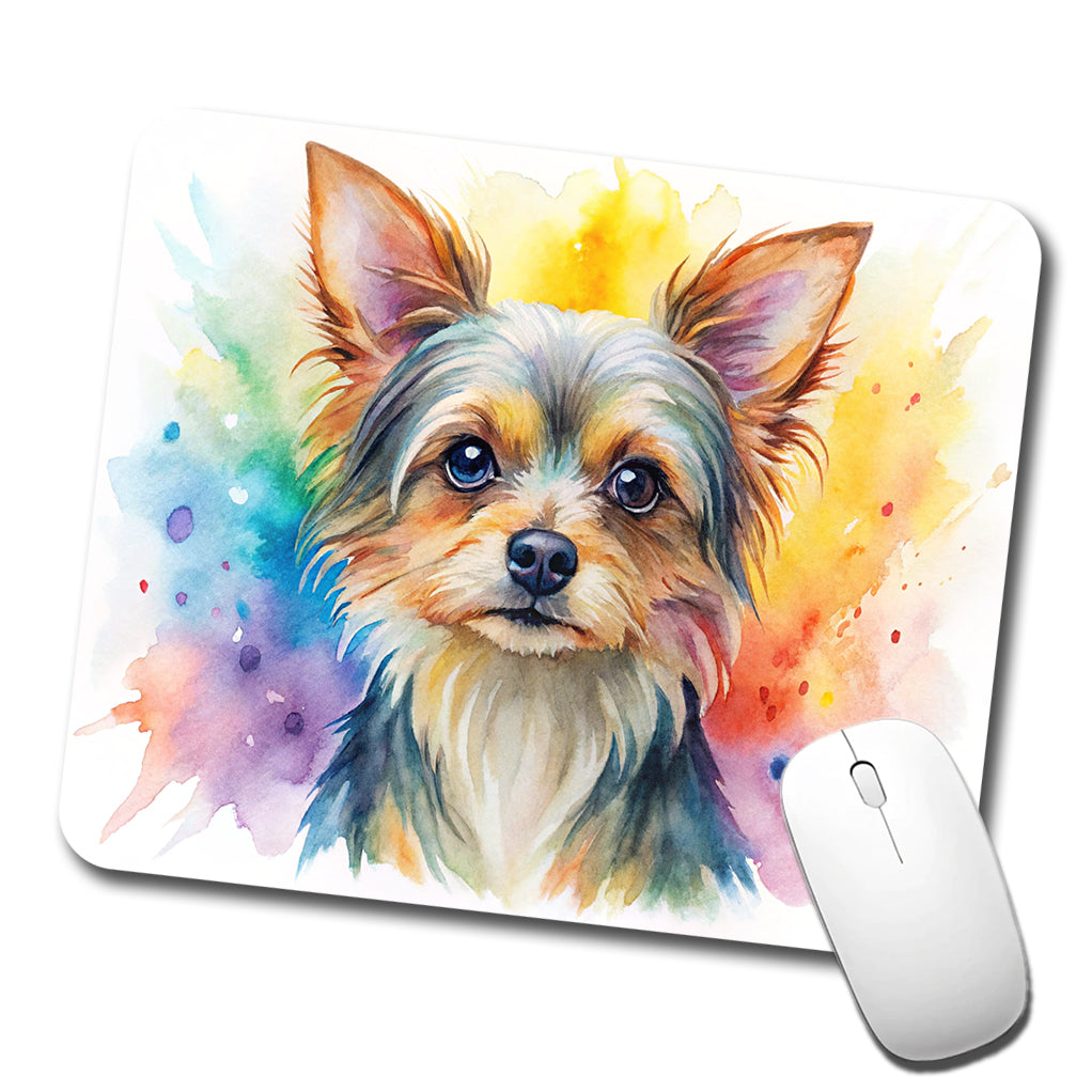 Chorkie Dog Watercolor Style Low Profile Mouse Pad Mat