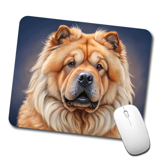 Chow Chow Dog Illustration Low Profile Mouse Pad Mat