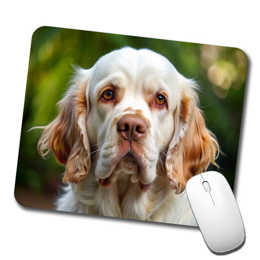 Clumber Spaniel Dog Photo Low Profile Mouse Pad Mat