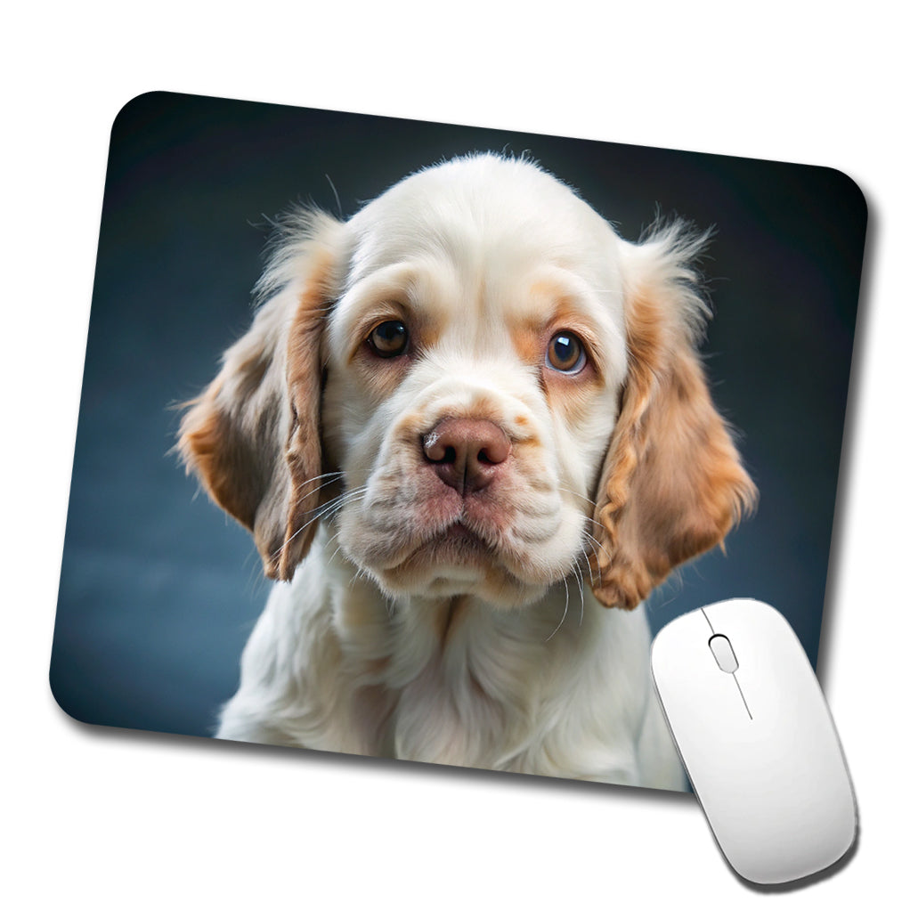 Clumber Spaniel Dog Puppy Photo Low Profile Mouse Pad Mat