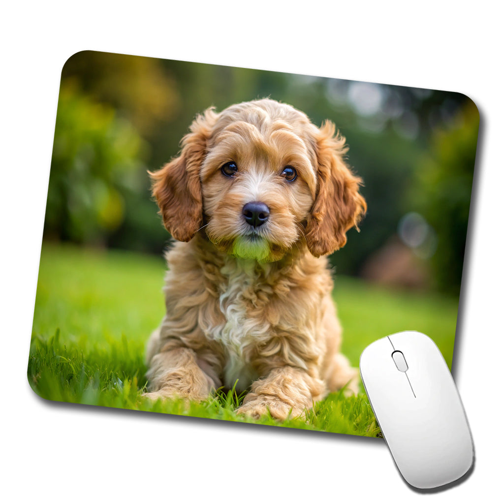 Cockapoo Dog Puppy Photo Low Profile Mouse Pad Mat