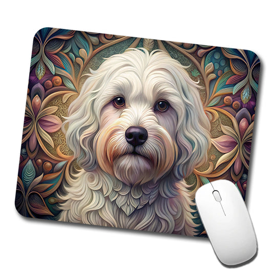 Coton De Tulear Dog Art Nouveau Low Profile Mouse Pad Mat