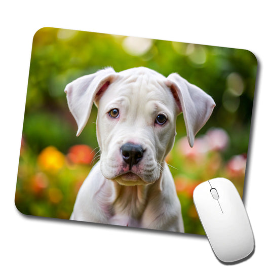 Dogo Argentino Dog Puppy Photo Low Profile Mouse Pad Mat