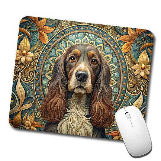 Field Spaniel Dog Art Nouveau Low Profile Mouse Pad Mat