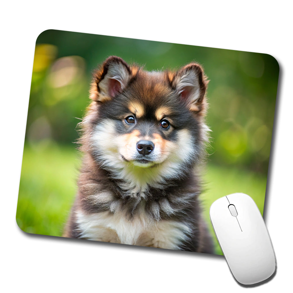 Finnish Lapphund Dog Puppy Photo Low Profile Mouse Pad Mat