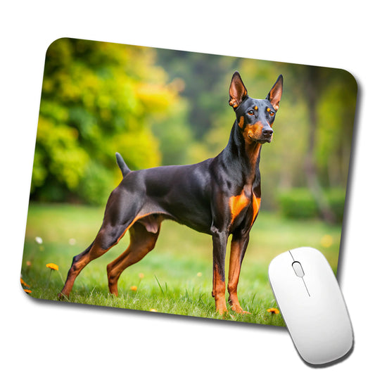 German Pinscher Dog Photo Low Profile Mouse Pad Mat