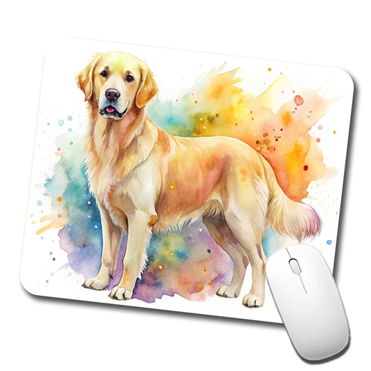 Goldador Dog Watercolor Style Low Profile Mouse Pad Mat