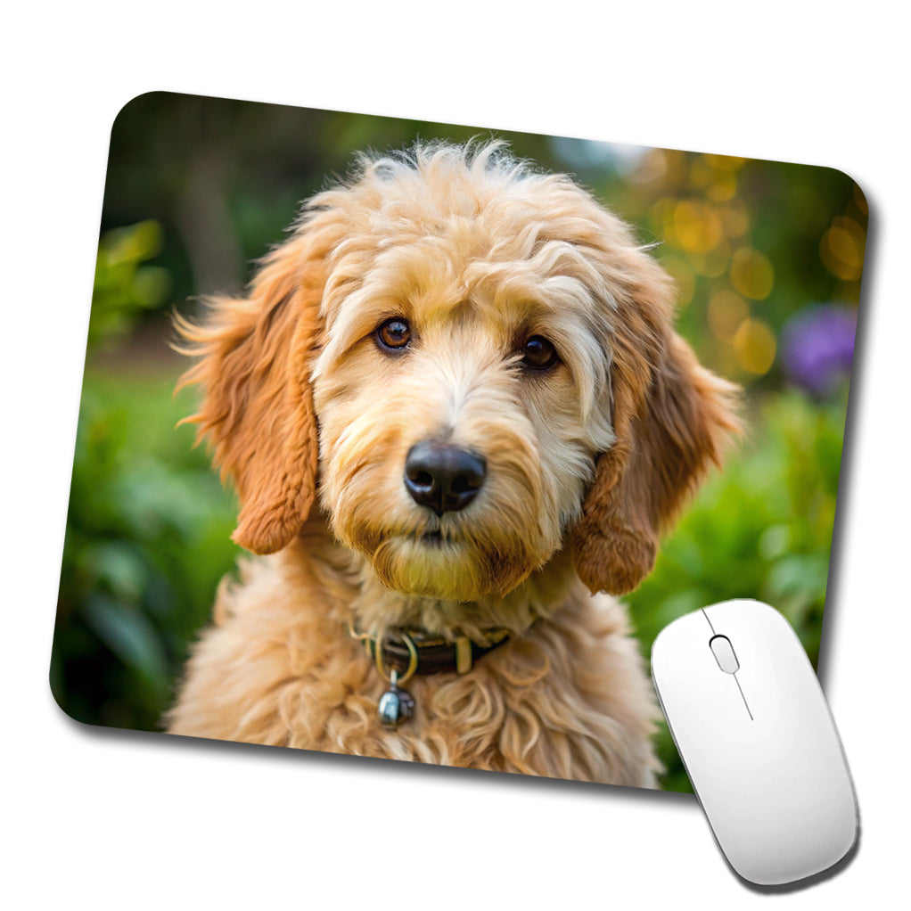 Goldendoodle Dog Photo Low Profile Mouse Pad Mat