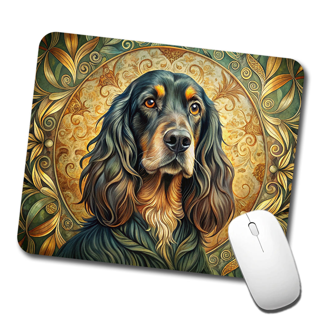 Gordon Setter Dog Art Nouveau Low Profile Mouse Pad Mat