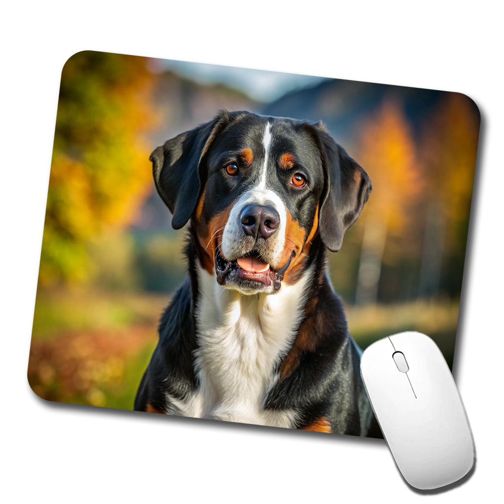 Greater Swiss Mountain Dog Photo Low Profile Mouse Pad Mat