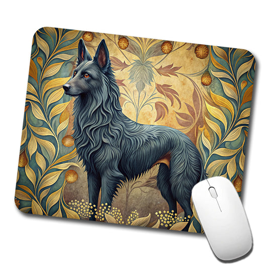 Groenendael Belgian Sheepdog Dog Art Nouveau Low Profile Mouse Pad Mat