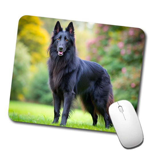 Groenendael Belgian Sheepdog Dog Photo Low Profile Mouse Pad Mat